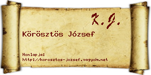 Körösztös József névjegykártya