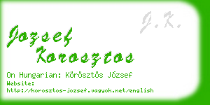 jozsef korosztos business card