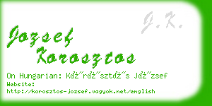 jozsef korosztos business card